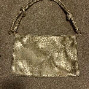 Gold rhinestone handbag
